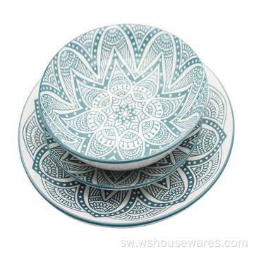 Ulaya dinnerware seti rangi design faini porcelain.